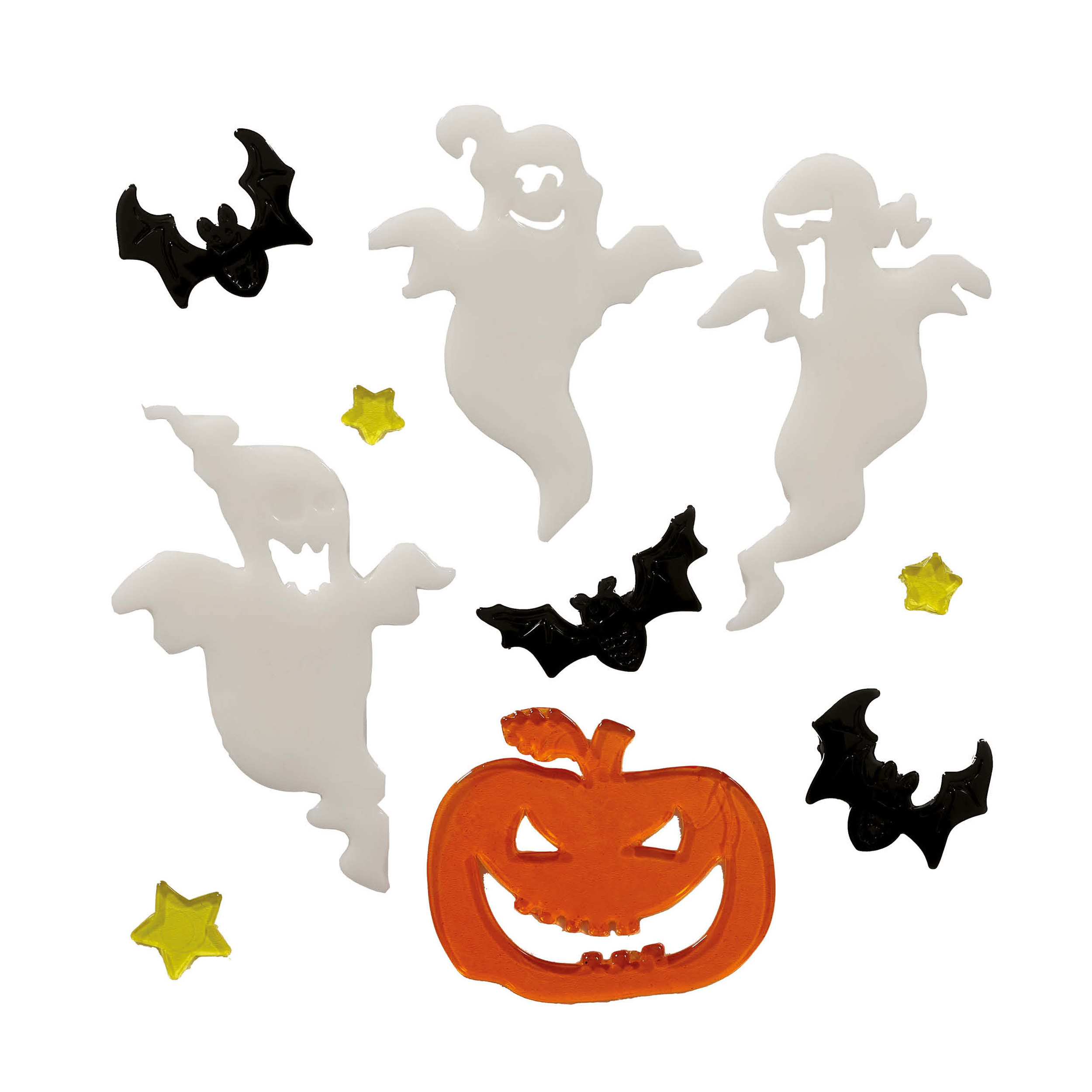 Horror raamstickers spoken-vleermuizen 20 x 25 cm Halloween feest decoratie
