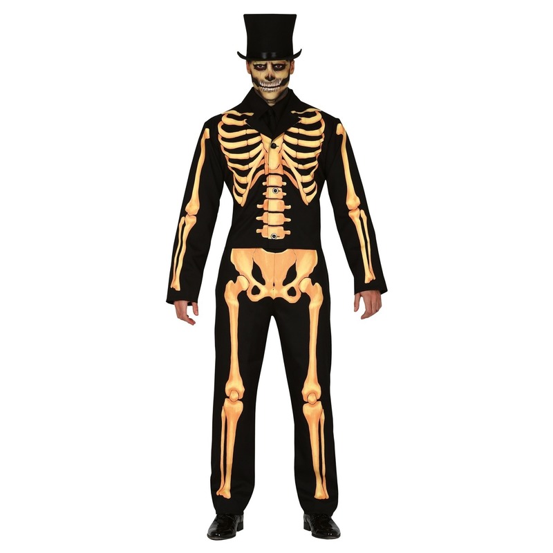 Horror skelet verkleed pak voor heren