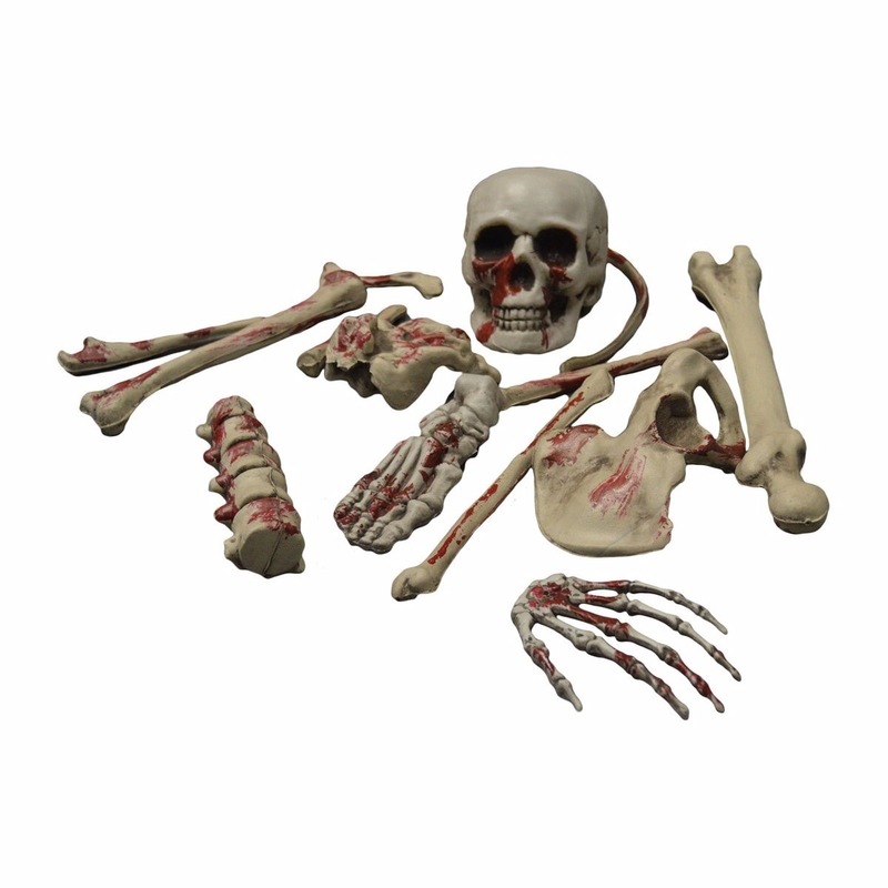 Horror thema decoratie skelet botten met bloed