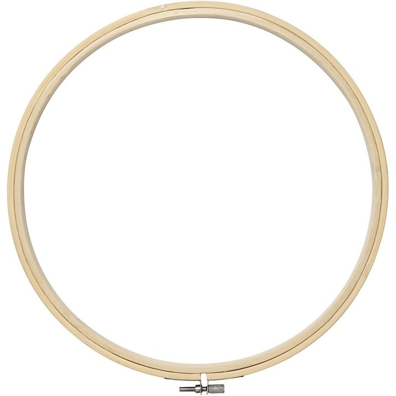 Houten ronde borduur ring 25 cm