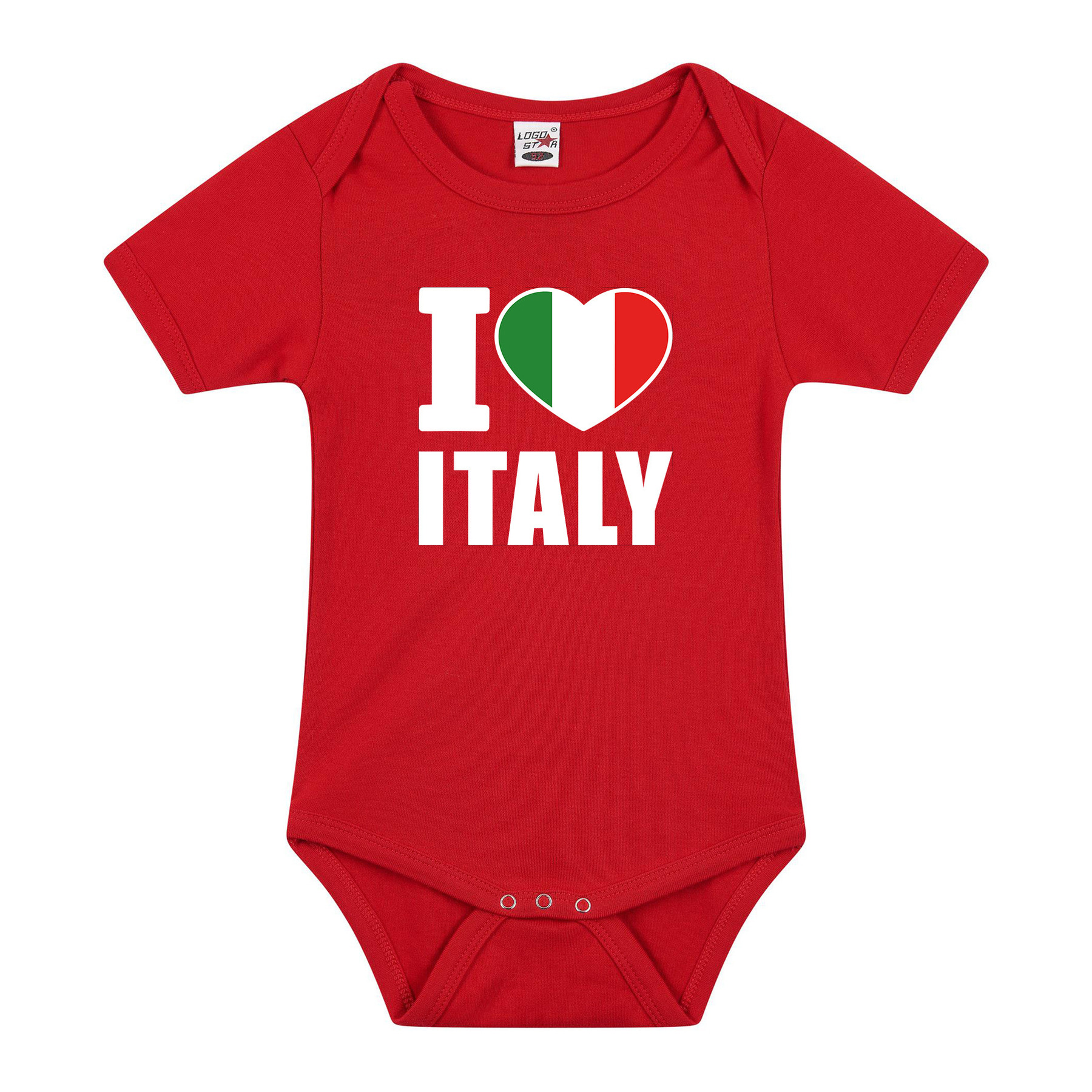 I love Italy-Italie landen rompertje rood jongens en meisjes