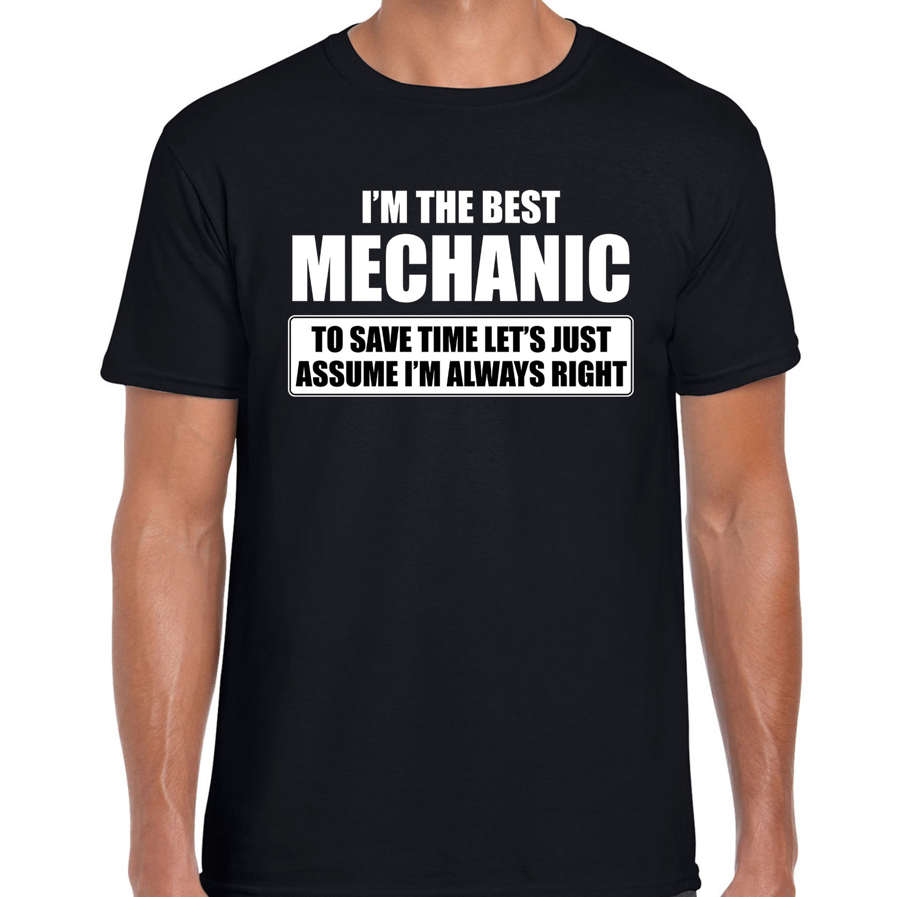 I'm the best mechanic t-shirt zwart heren De beste monteur cadeau