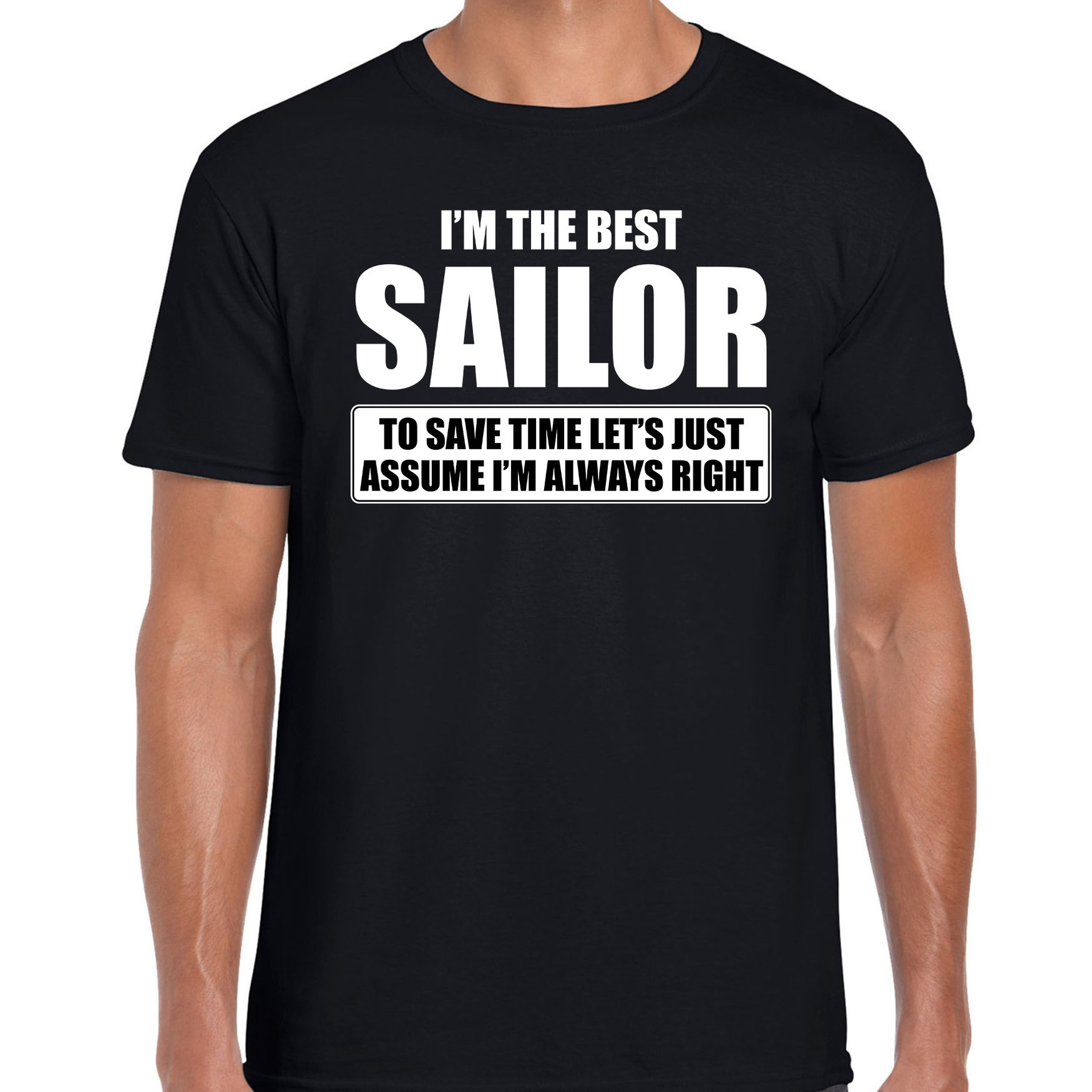 I'm the best sailor t-shirt zwart heren De beste matroos cadeau