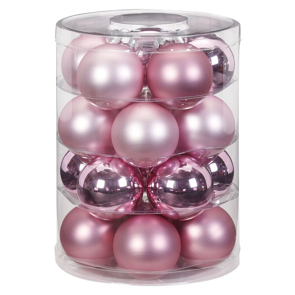 Inge Goods kerstballen 20x st roze mix 6 cm glas