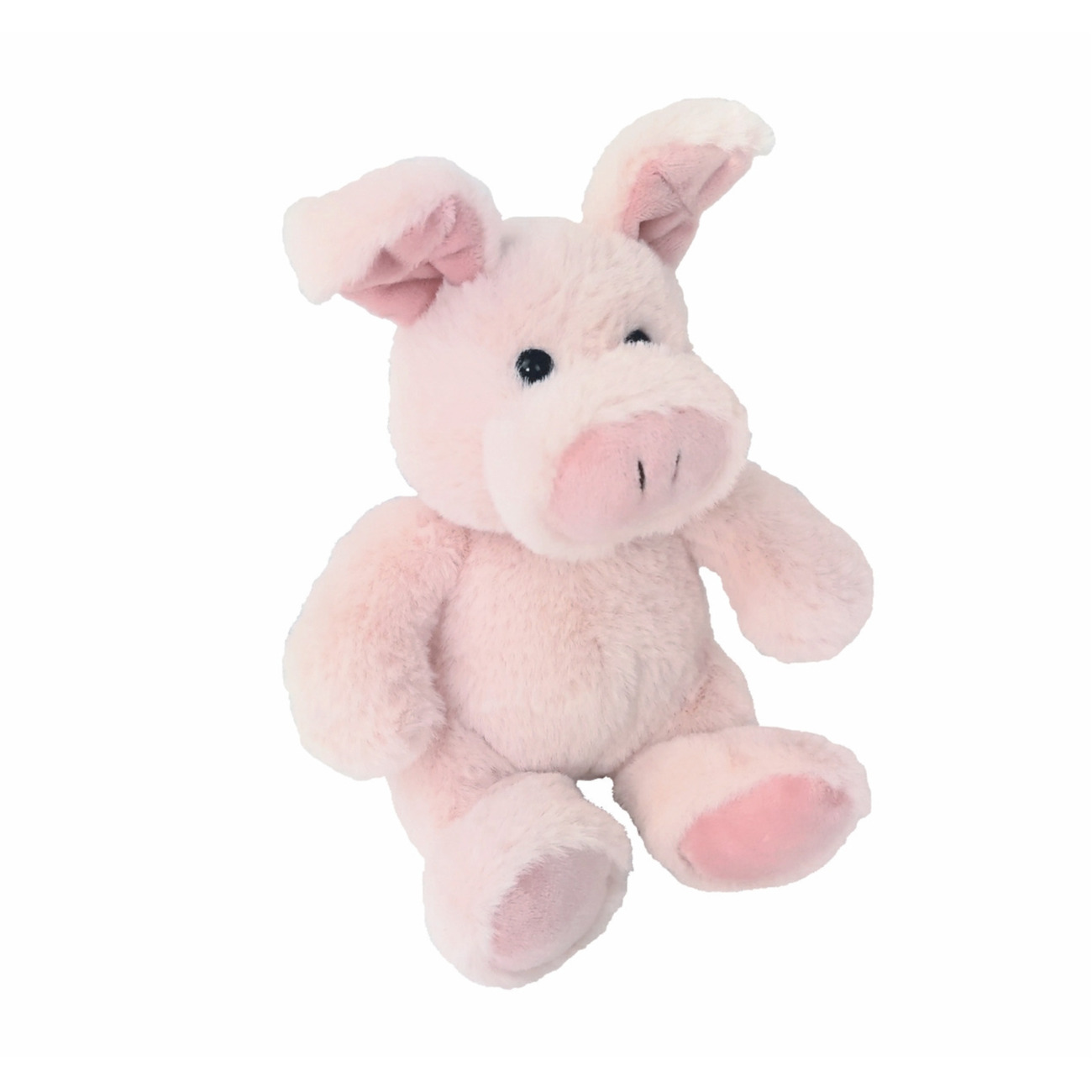 Inware Pluche varken-biggetje knuffel zittend roze polyester 16 cm