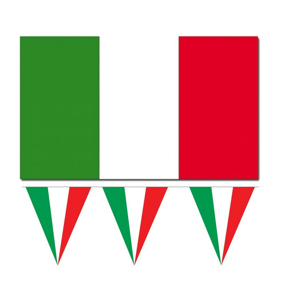 Italie vlaggen versiering set binnen-buiten 3-delig