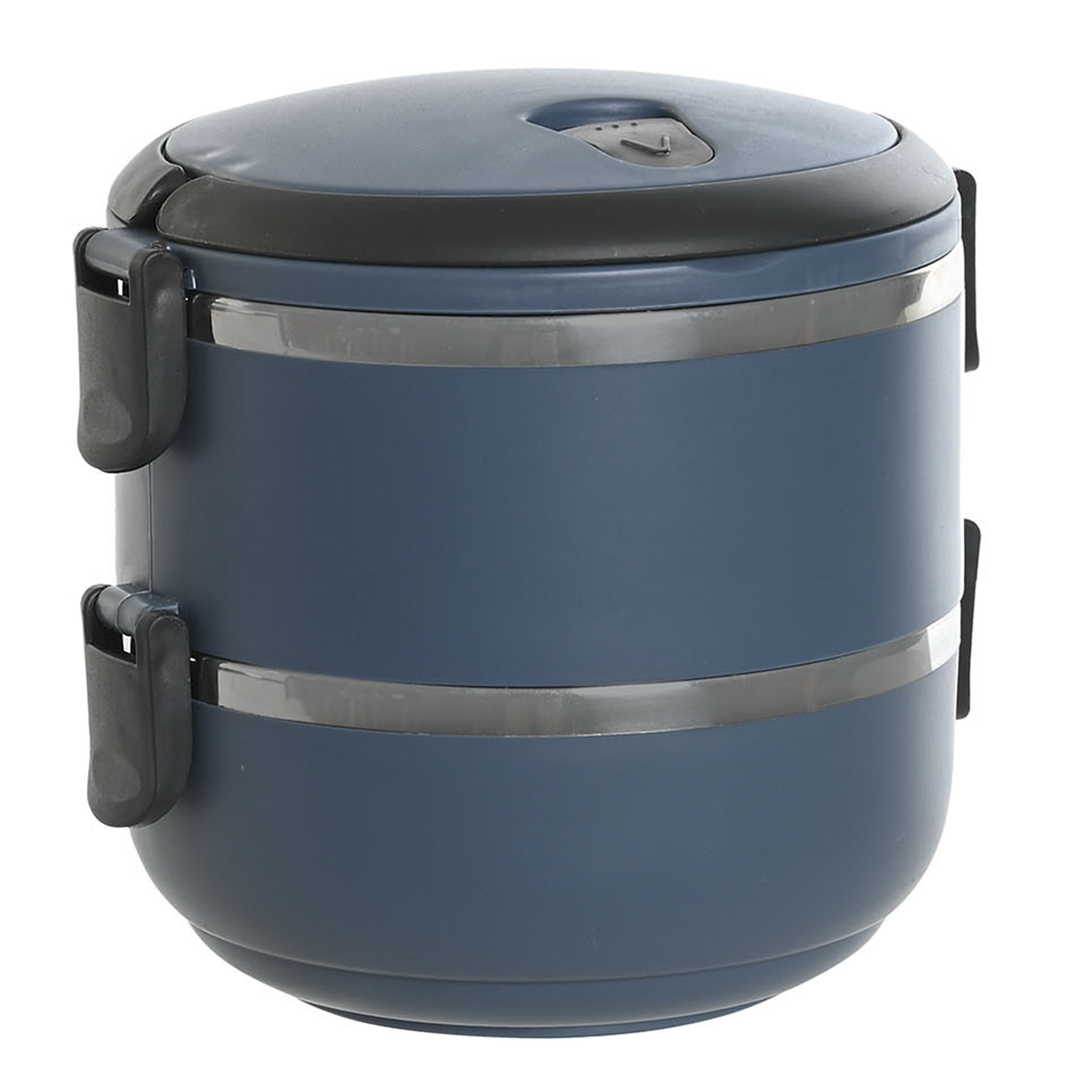 Items Stapelbare thermische lunchbox-warme maaltijd box blauw 16 x 15 cm