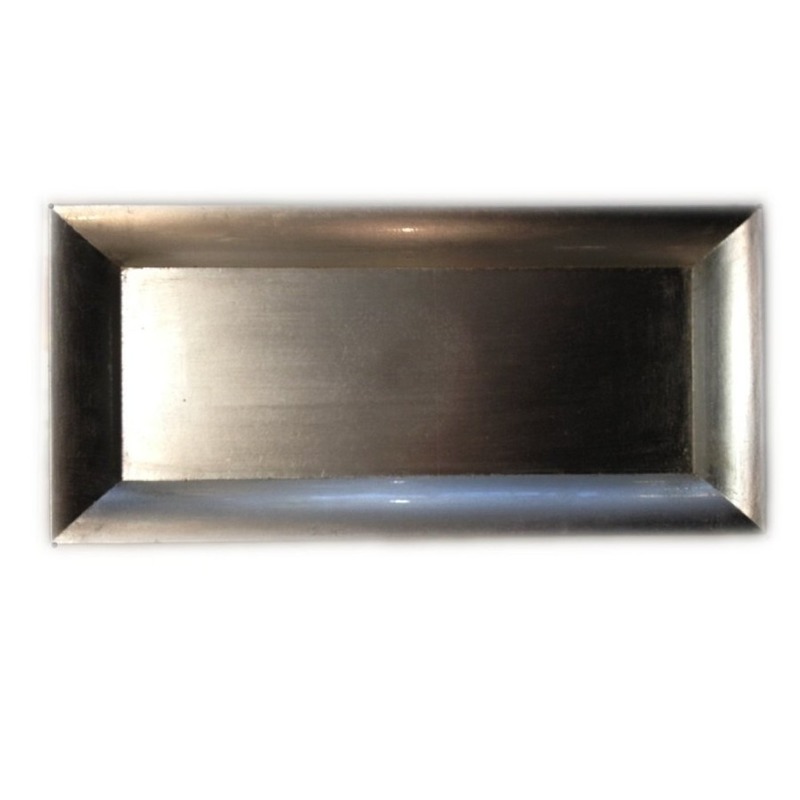 Kaarsenbord-plateau zilver 36 x 17 cm rechthoekig