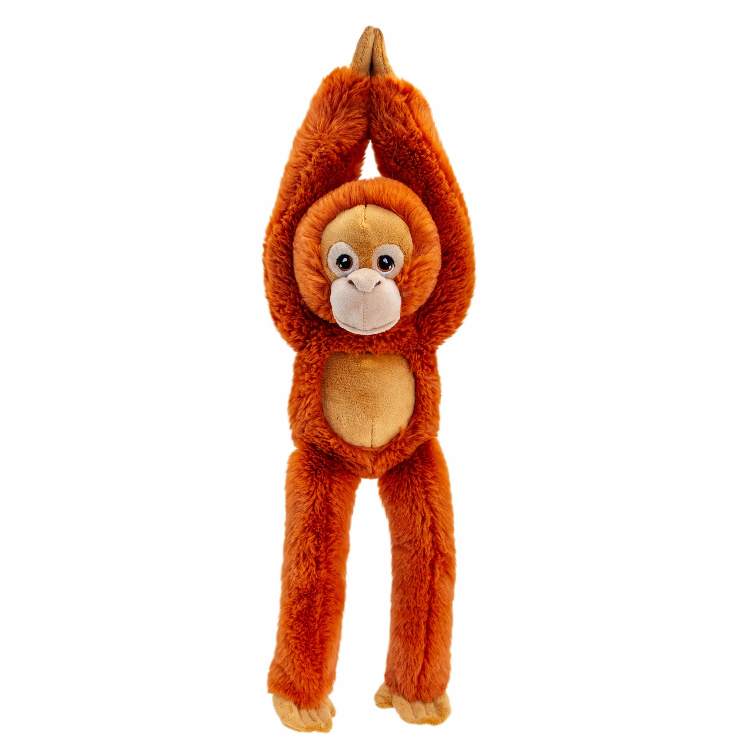 Keel Toys pluche Orang Utan aap knuffeldier rood-bruin hangend 50 cm