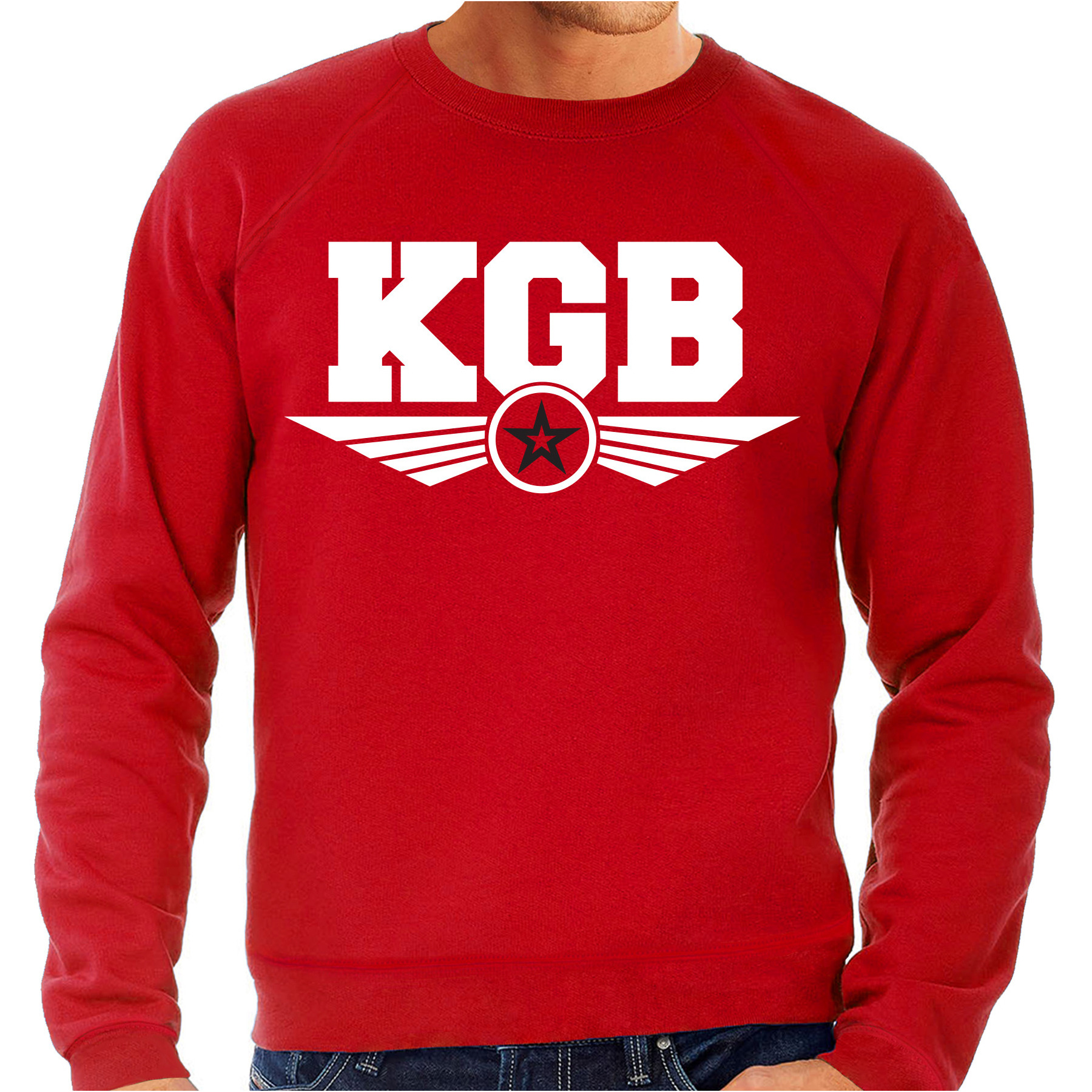KGB agent-geheim agent kostuum trui-sweater rood voor heren