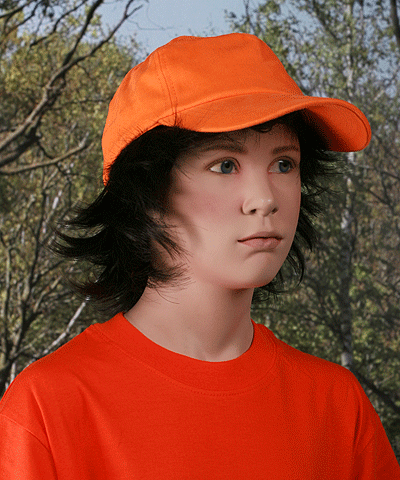 Oranje baseballcap kinderen
