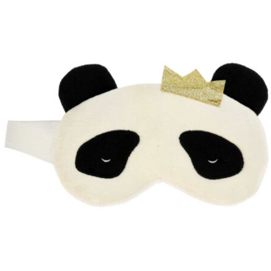 Kinder slaapmasker-oogmasker panda zwart-wit