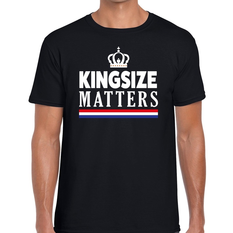 Kingsize matters t-shirt zwart voor heren