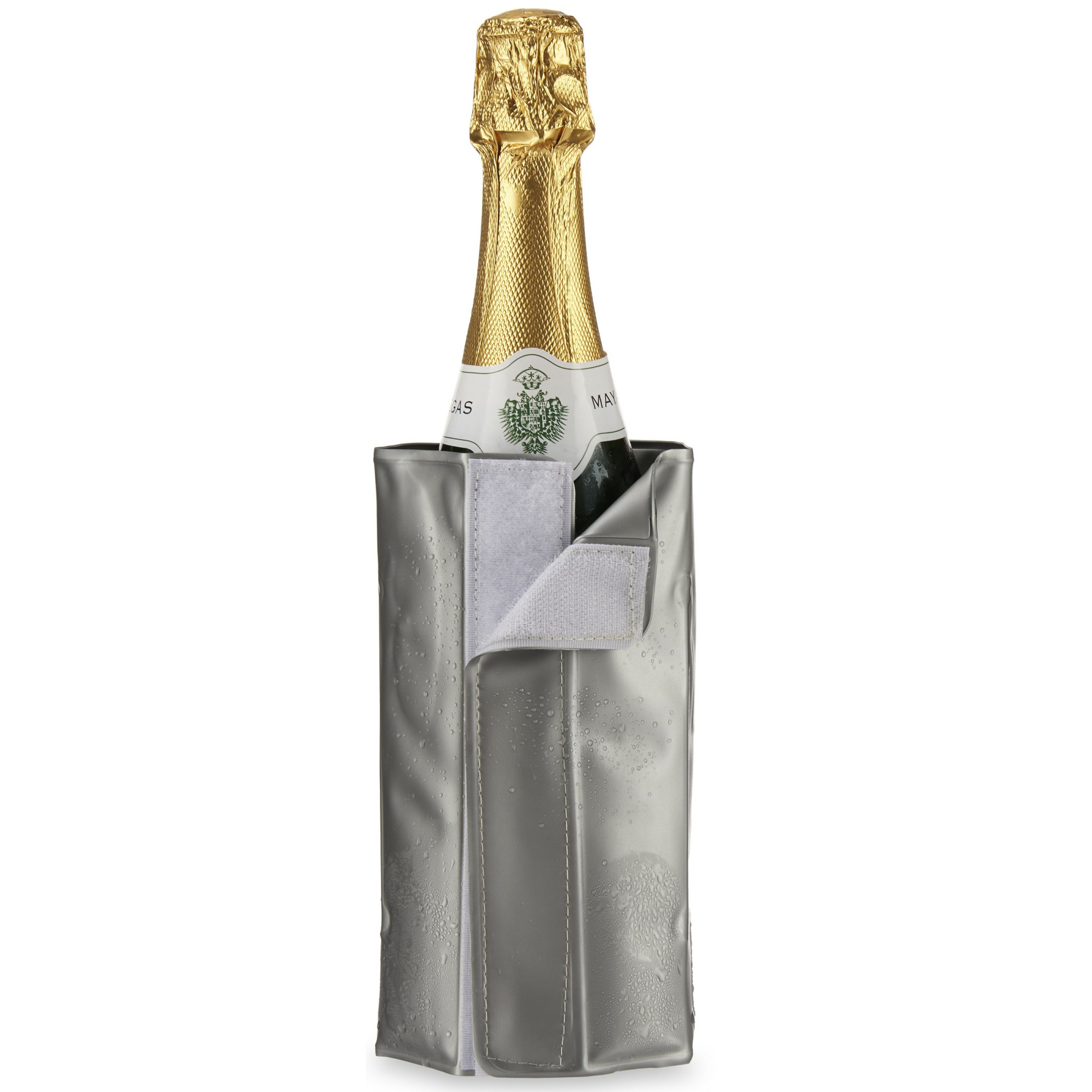Kinvara Wijnflessen koeler-koelhoud hoesje voor flessen wijn-water-champagne 18 cm