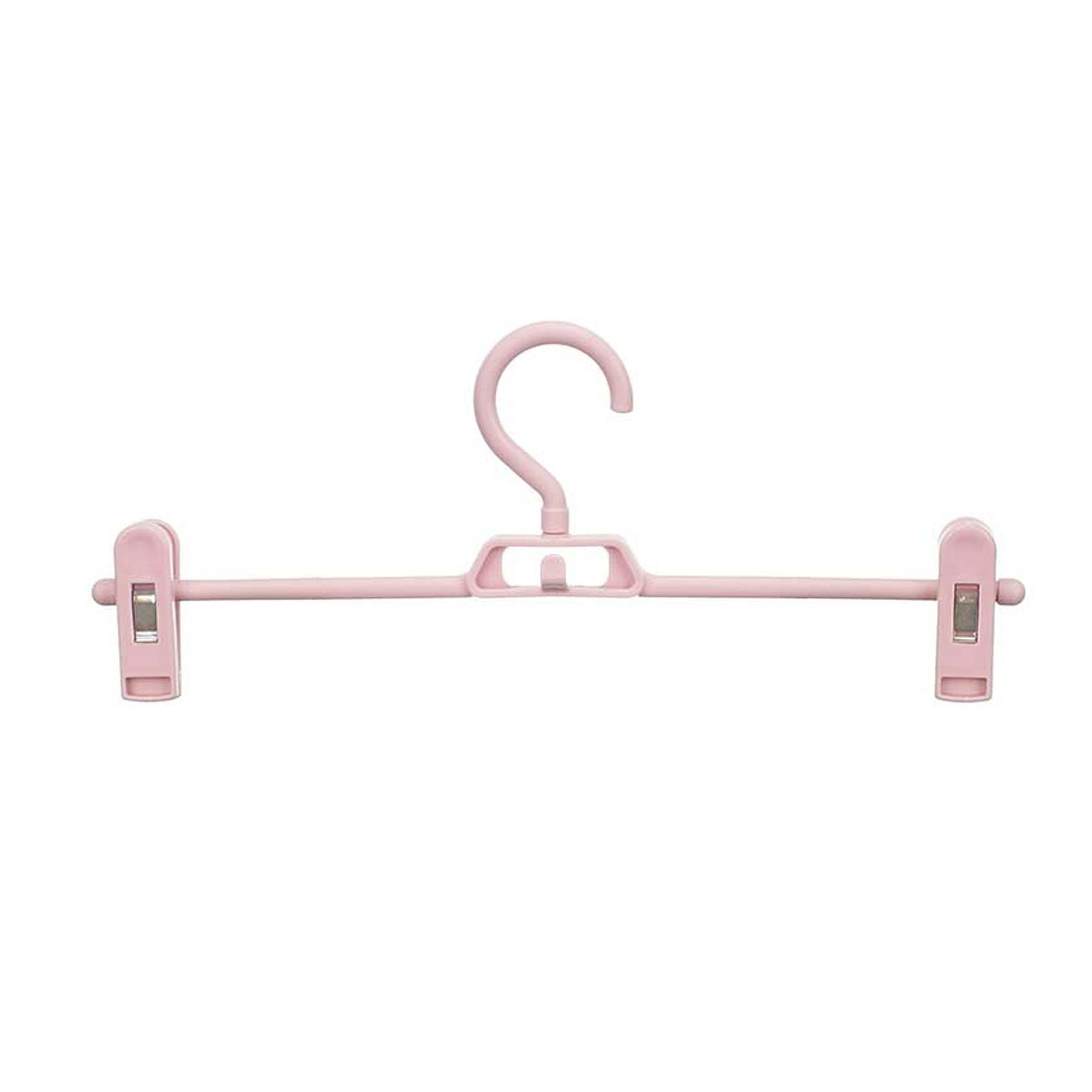 Kipit broeken-rokken kledinghangers set 4x stuks roze 32 cm
