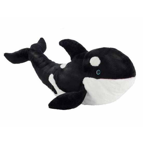 Knuffeldier orka zwart-wit 50 cm