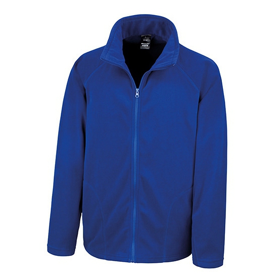 Kobalt blauw fleece vest met ritskraag