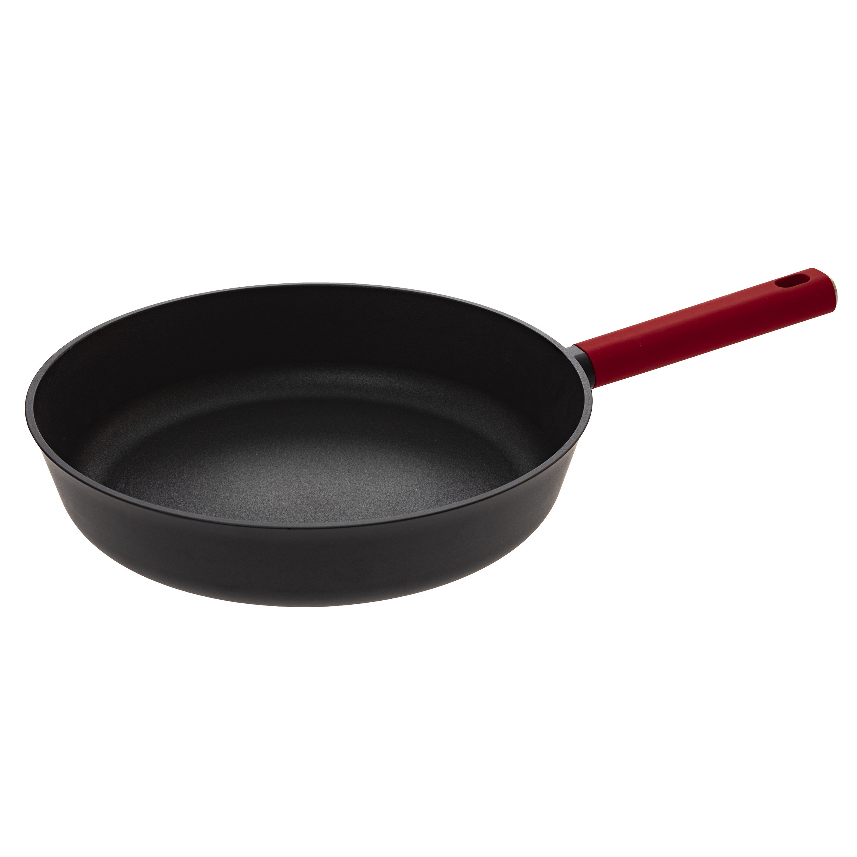 Koekenpan Alle kookplaten geschikt zwart-rood dia 31 cm