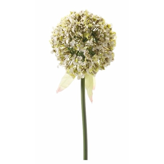 Kunst Sierui-Allium steelbloem wit 70 cm