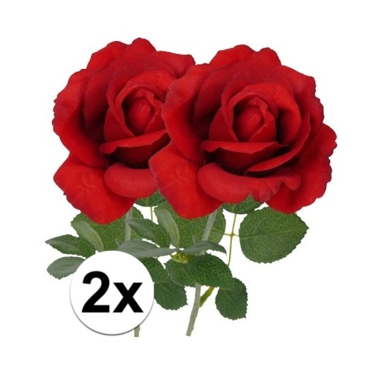 Kunstbloemen roos rood 37 cm