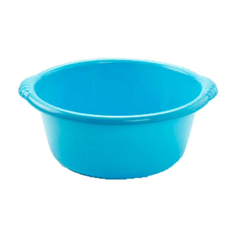 Kunststof teiltje-afwasbak rond 20 liter blauw