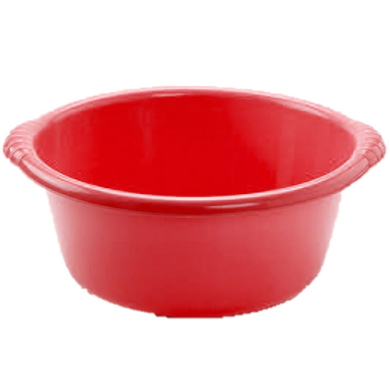 Kunststof teiltje-afwasbak rond 6 liter rood