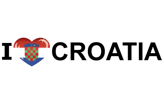 Landen sticker I Love Croatia