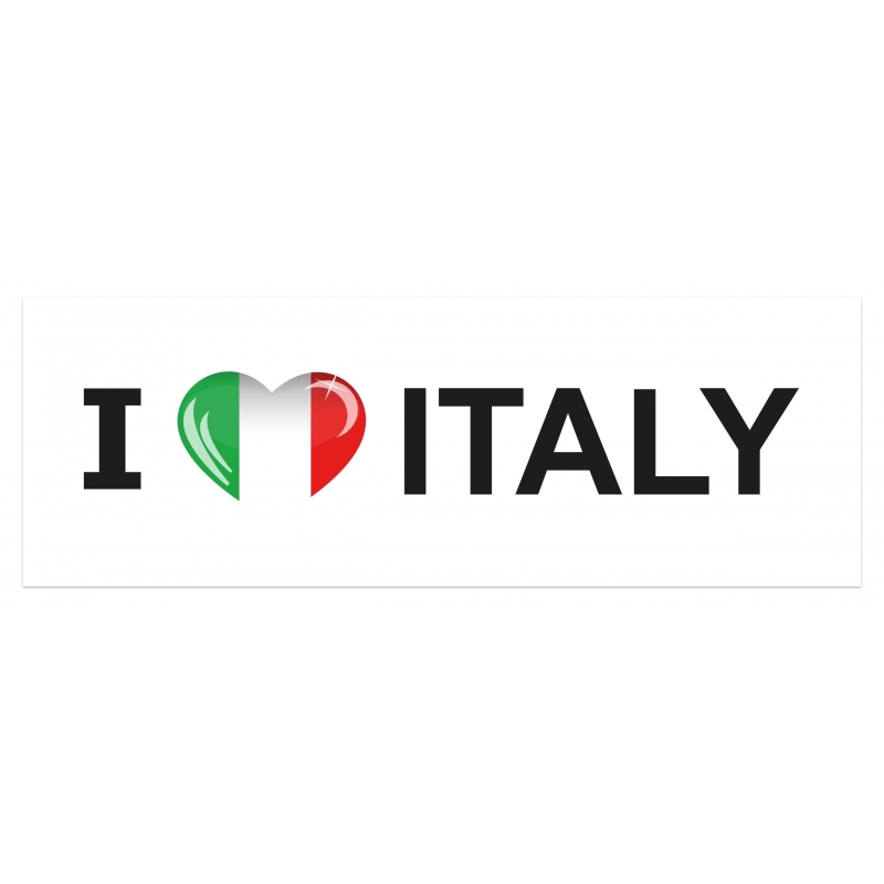 Landen sticker I Love Italy groot