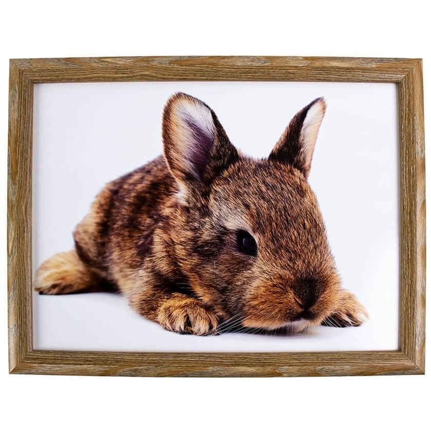 Laptray-schoottafel konijn print 43 x 33 cm