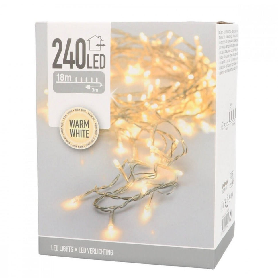 LED kerstverlichting warm wit 240 lampjes