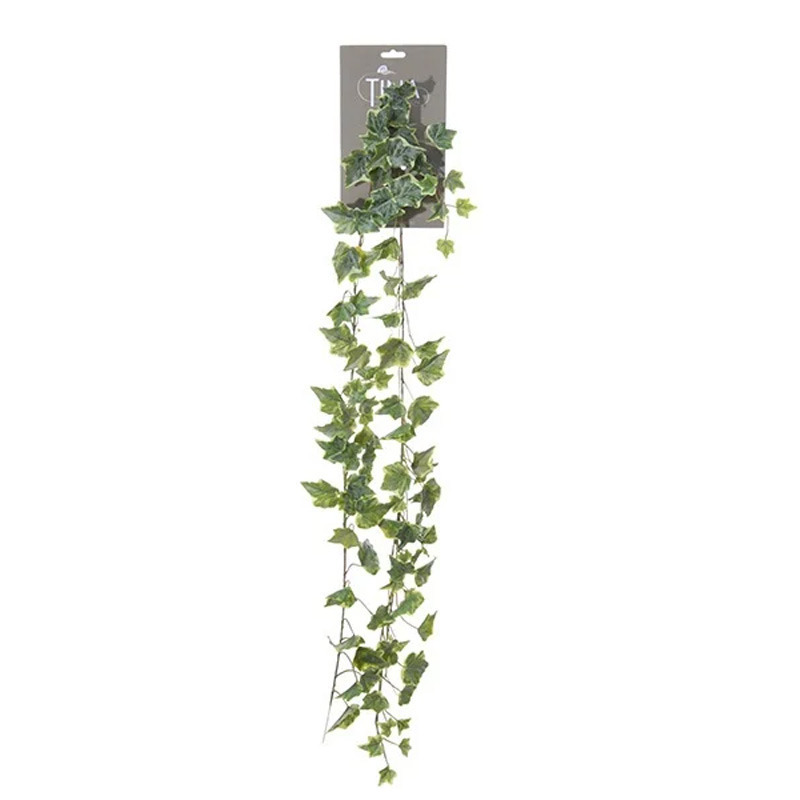 Louis Maes kunstplant blaadjes slinger Klimop-hedera groen-wit 180 cm