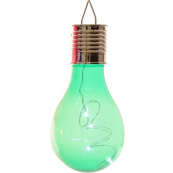 Lumineo Lampbolletje LED groen solar verlichting 14 cm tuinverlichting