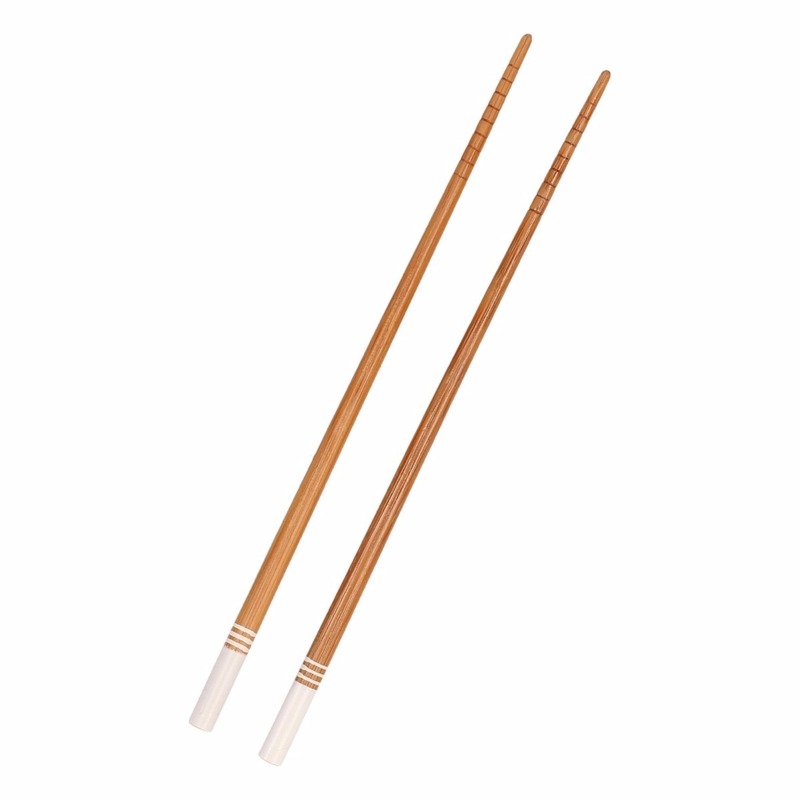 Luxe bamboe houten eetstokjes wit 16x stuks