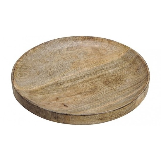 Luxe houten serveerplank rond 30 cm