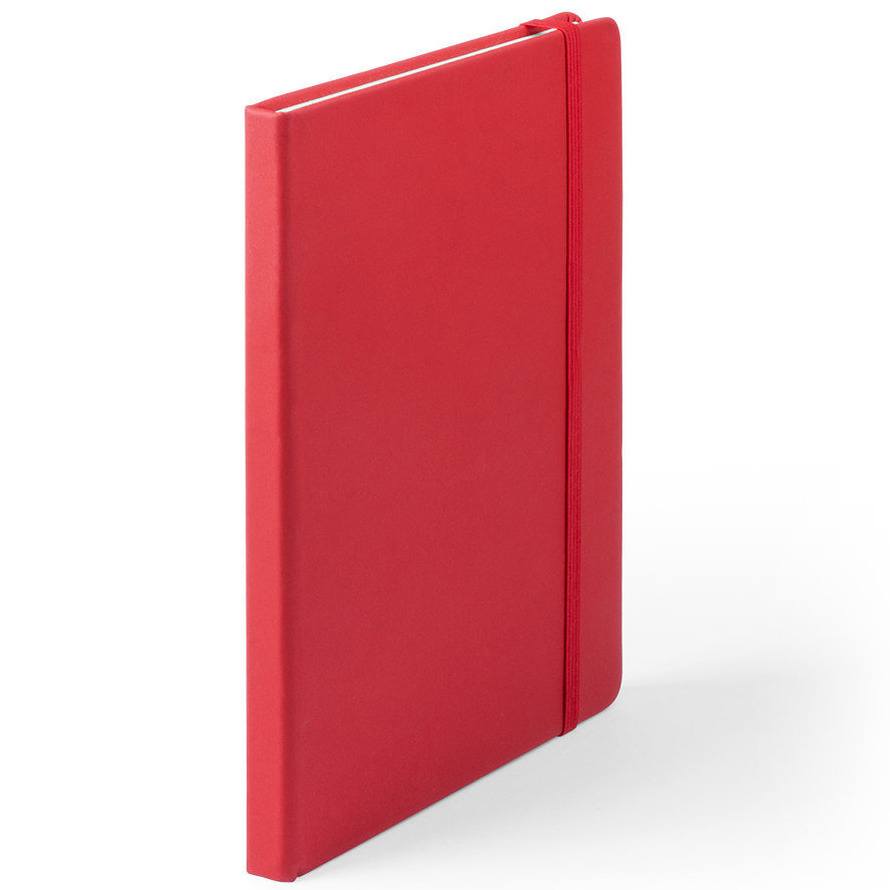 Luxe schriftje-notitieboekje rood met elastiek A5 formaat