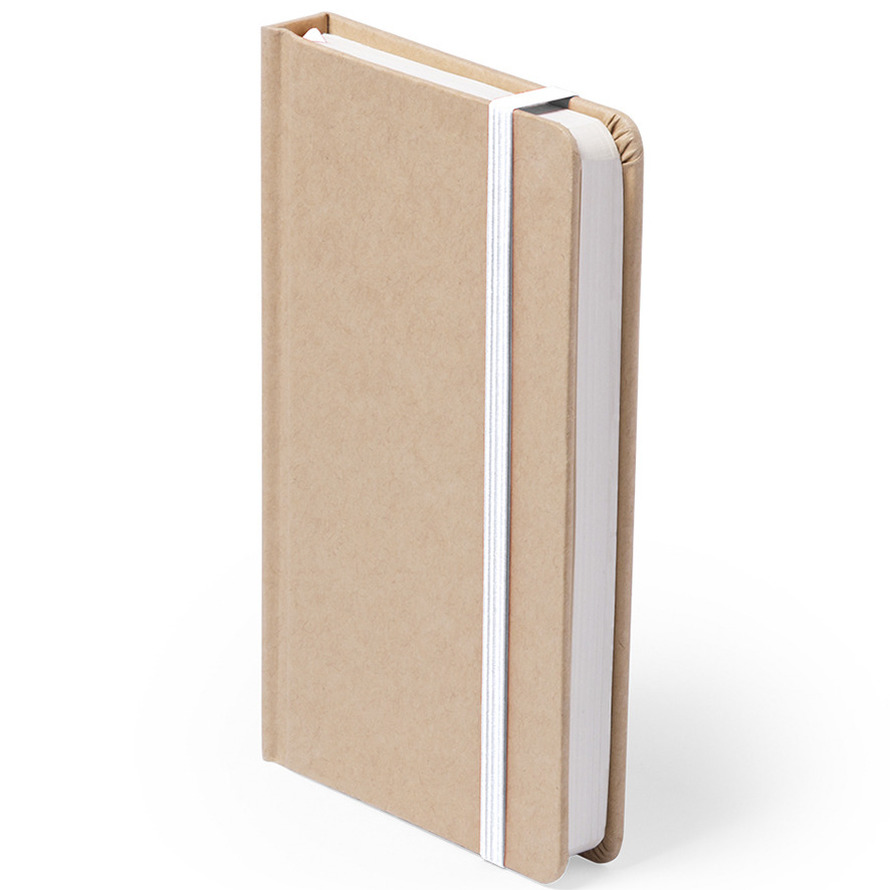 Luxe schriftje-notitieboekje wit met elastiek A5 formaat