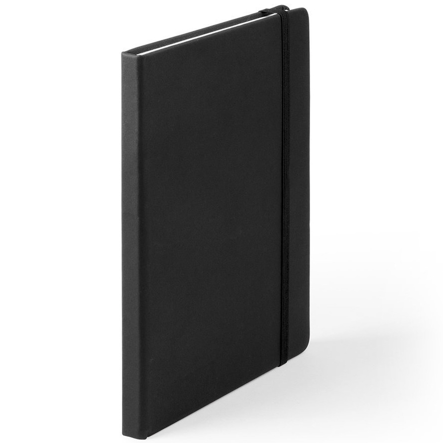 Luxe schriftje-notitieboekje zwart met elastiek A5 formaat