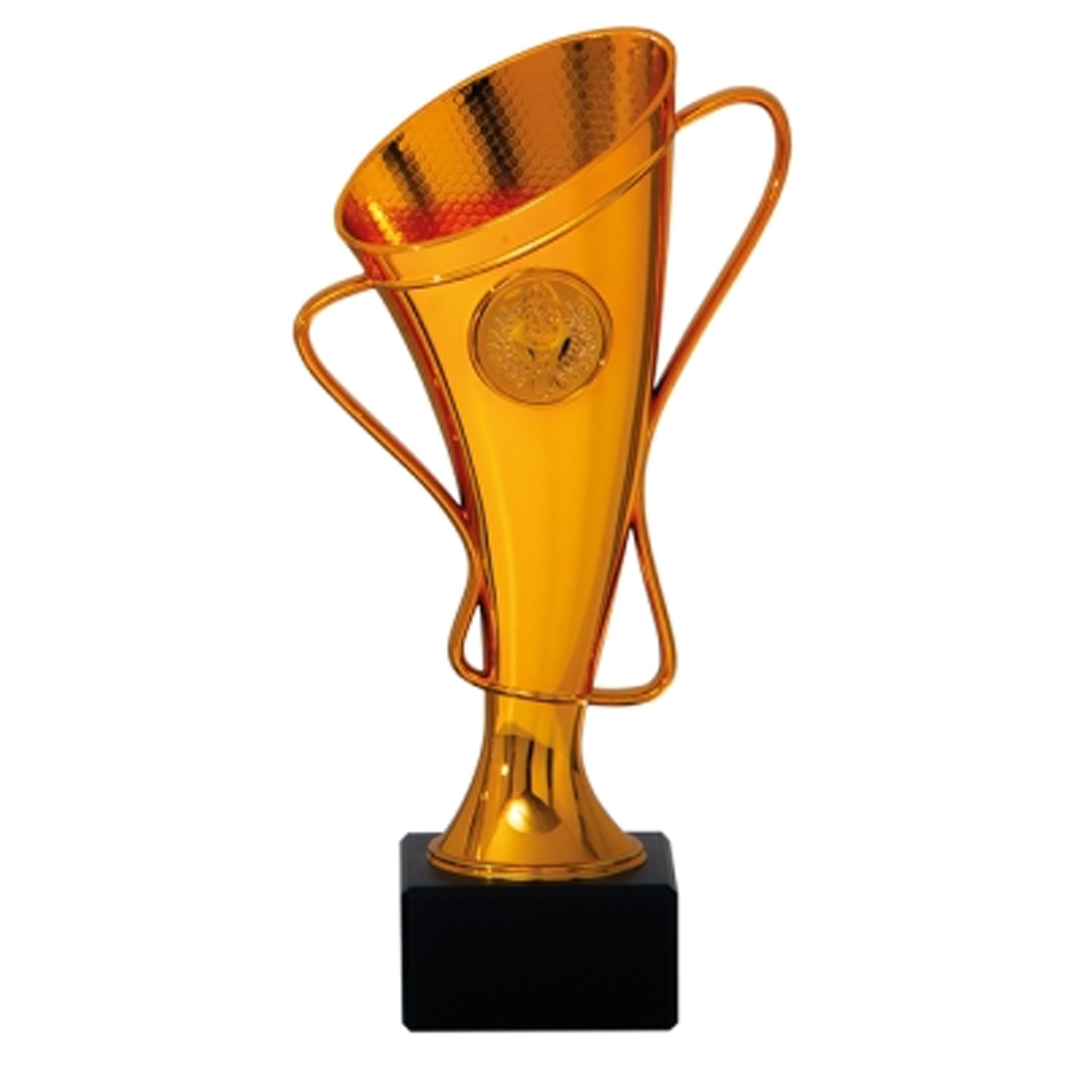 Luxe trofee-prijs beker met oren brons kunststof 20 x 10 cm sportprijs