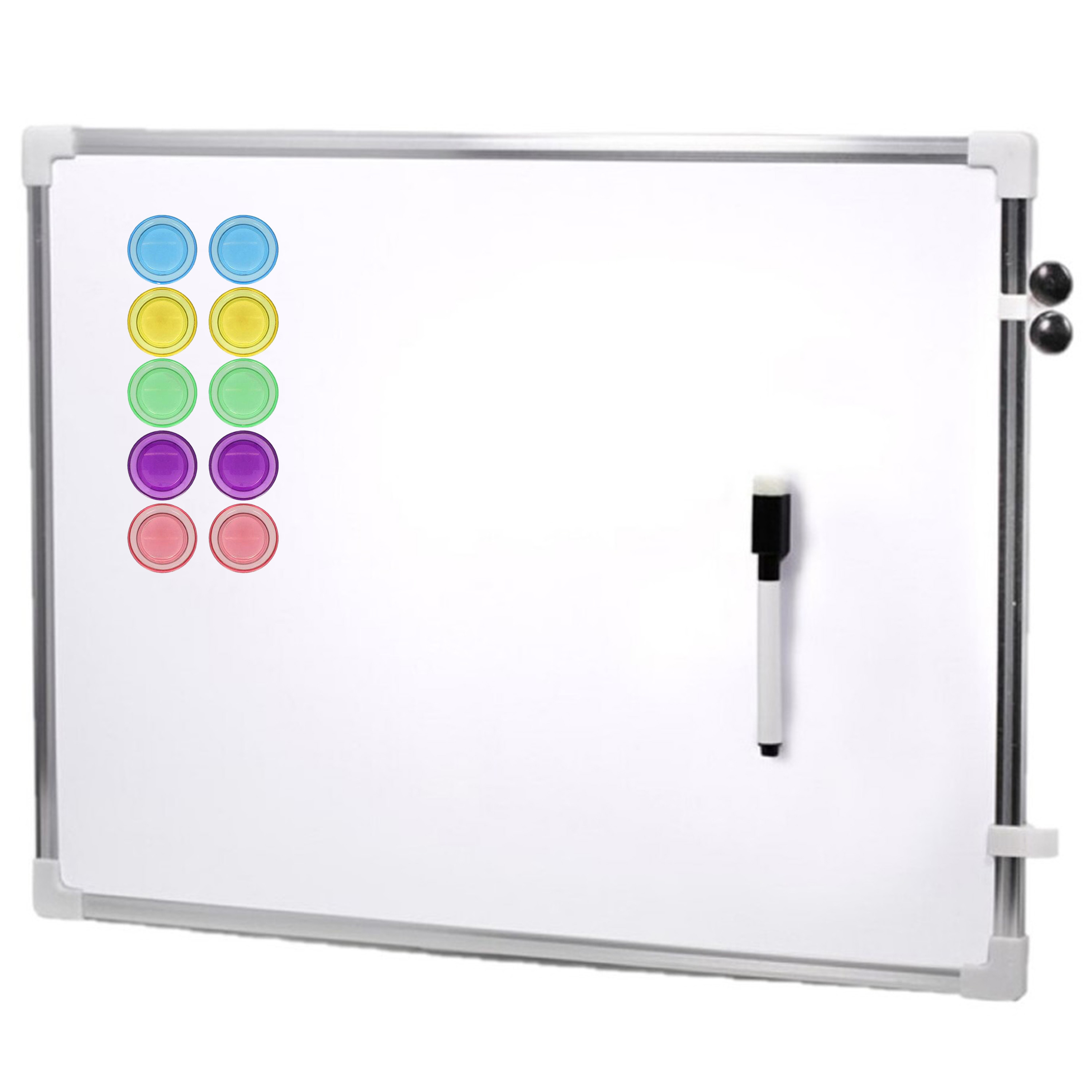 Magnetisch whiteboard-memobord met marker en 10x magneten 80 x 60 cm