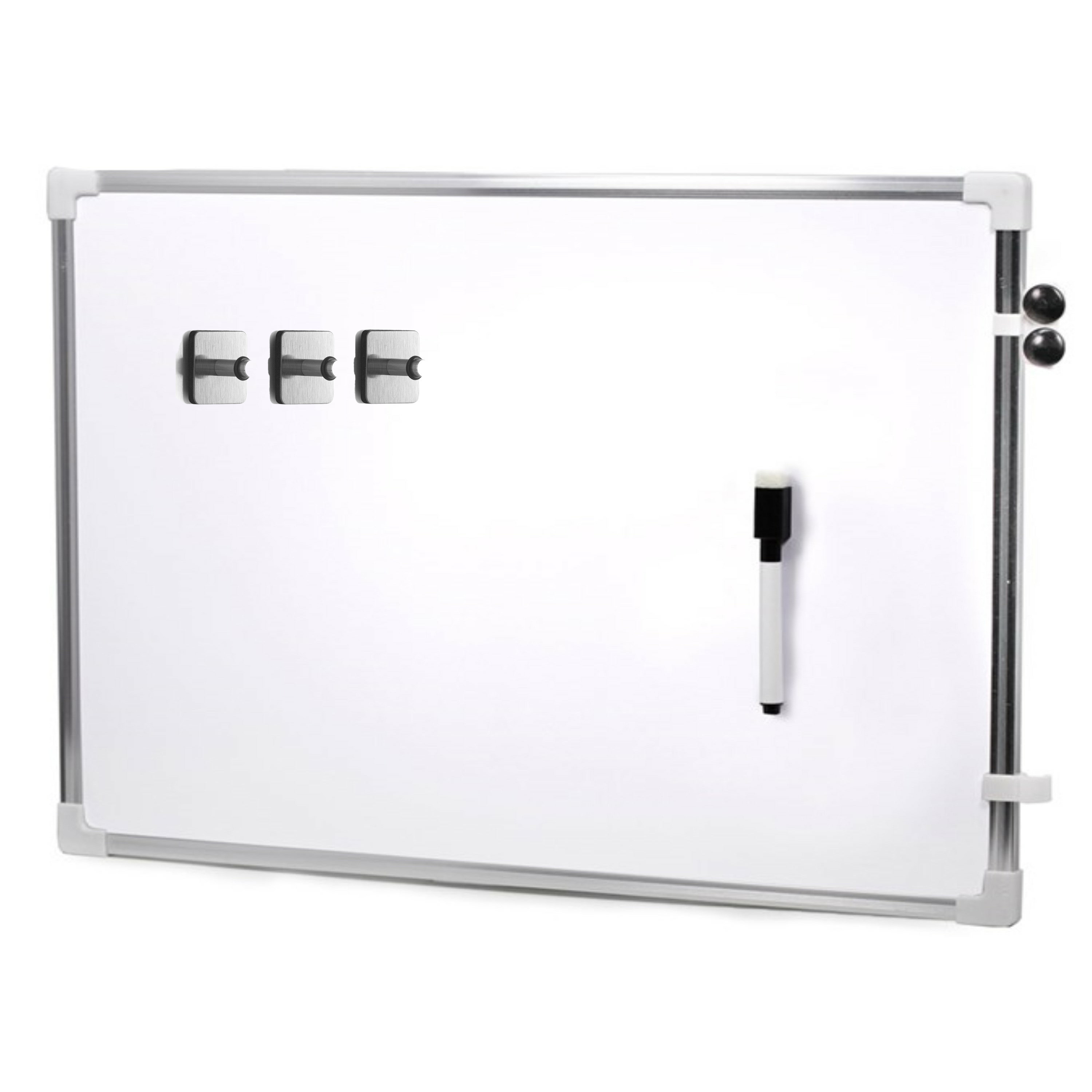 Magnetisch whiteboard met marker-ophanghaak magneten 60 x 40 cm