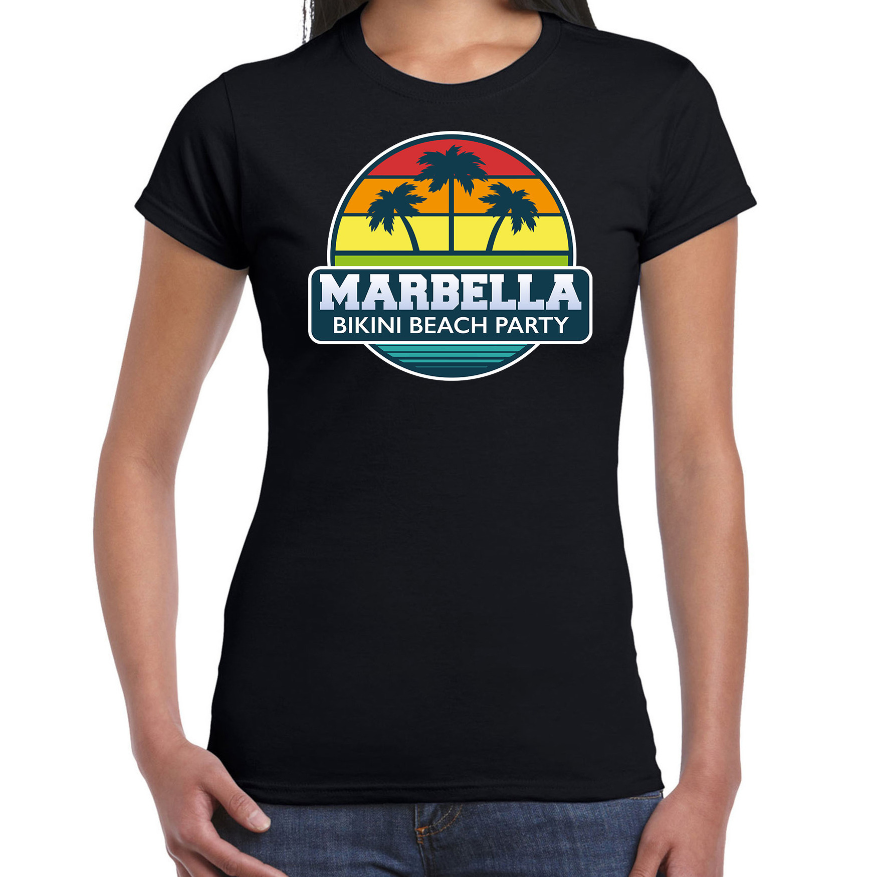 Marbella bikini beach party shirt beach-strandfeest vakantie outfit-kleding zwart voor dames