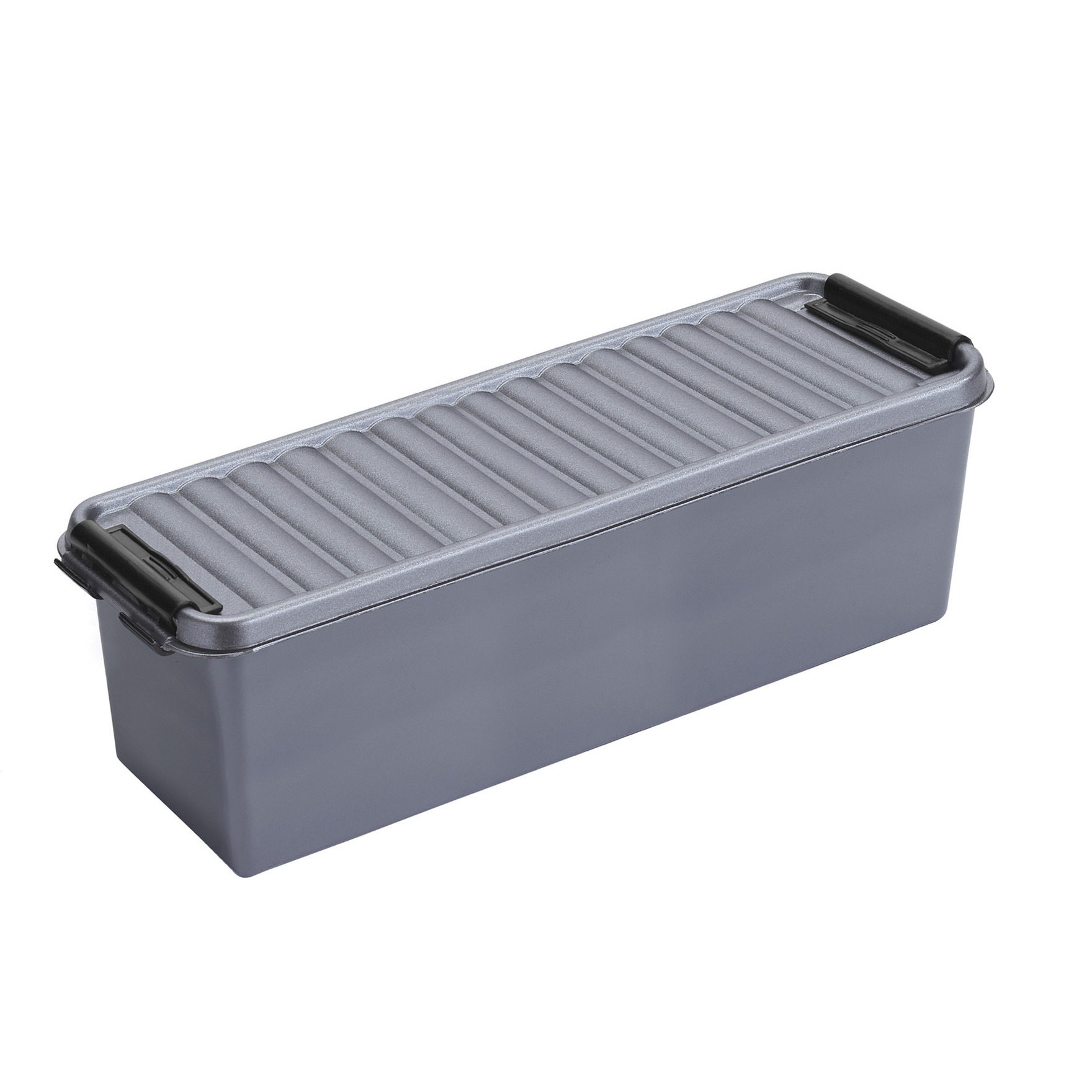 Metallic-zwarte bewaardoosjes-opbergboxen voor pieken 1,3 liter
