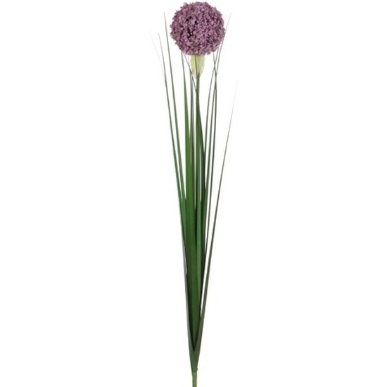 Mica lila paarse kunst allium-sierui kunstbloemen 80 cm decoratie