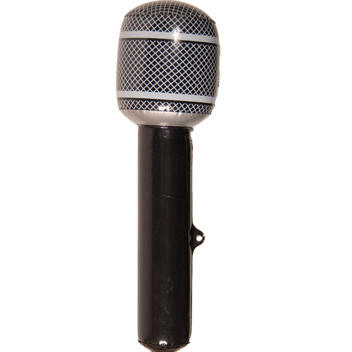Microphone inflatable black 30 cm