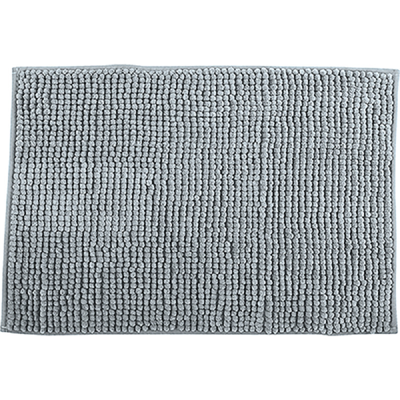 MSV Badkamerkleed-badmat tapijtje voor op de vloer lichtgrijs 50 x 80 cm Microvezel