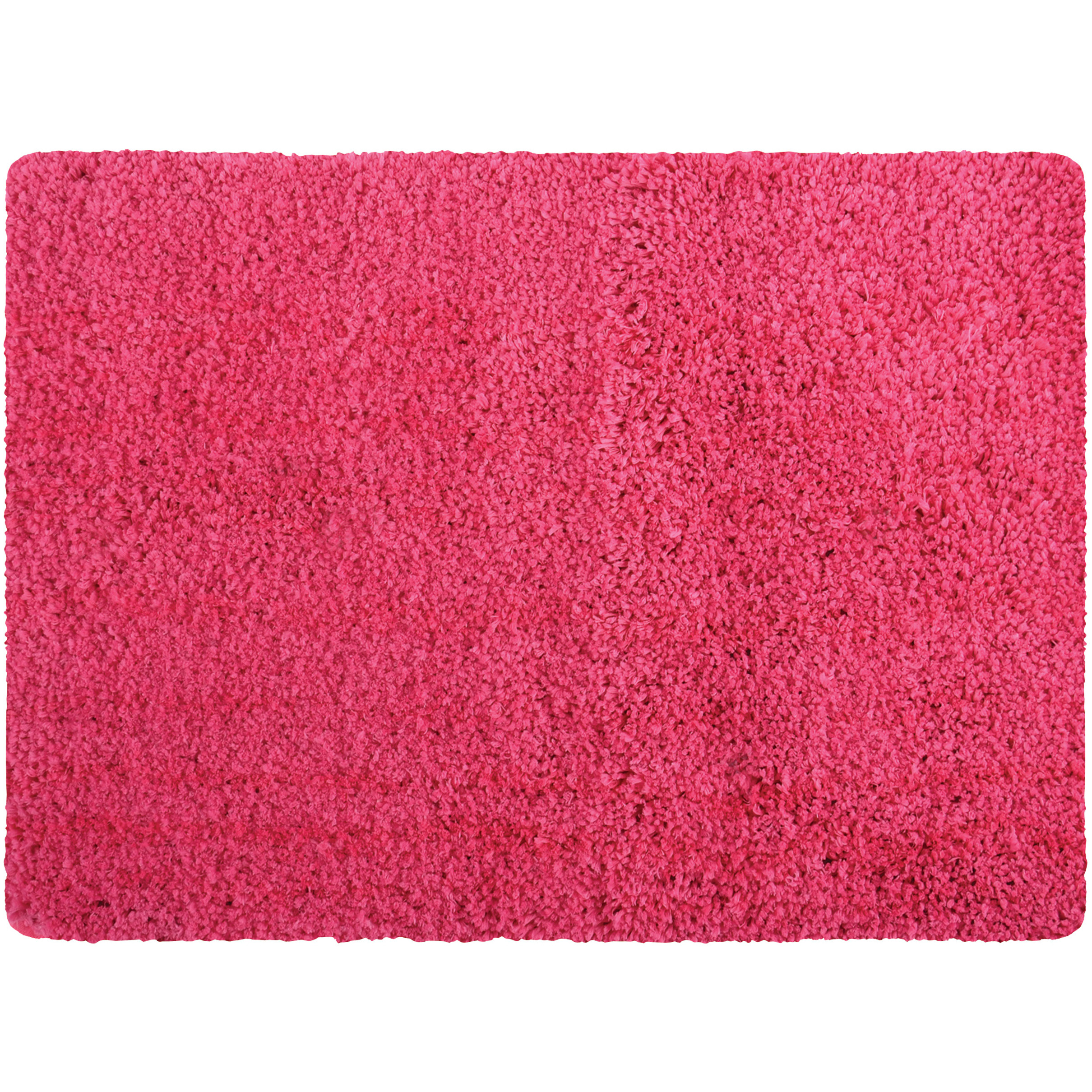 MSV Badkamerkleedje-badmat tapijt voor de vloer fuchsia roze 50 x 70 cm langharig