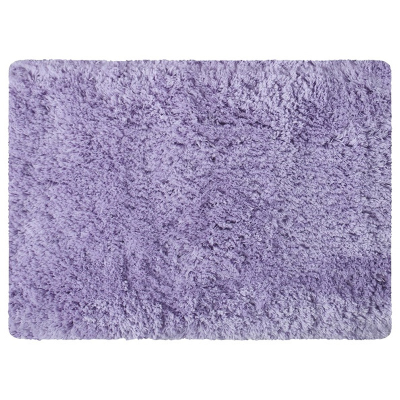 MSV Badkamerkleedje-badmat tapijt voor de vloer lila paars 50 x 70 cm langharig
