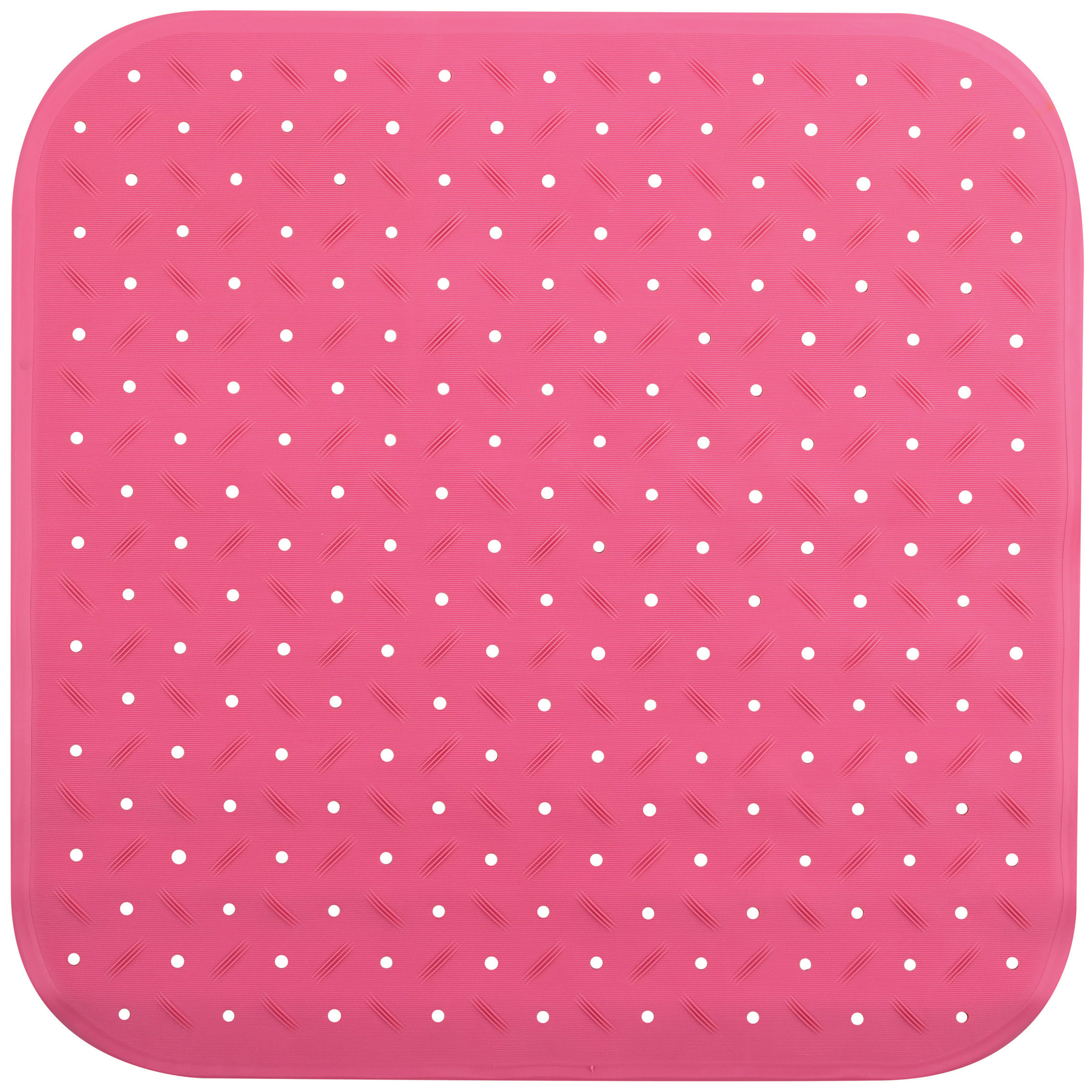 MSV Douche-bad anti-slip mat badkamer rubber fuchsia roze 54 x 54 cm