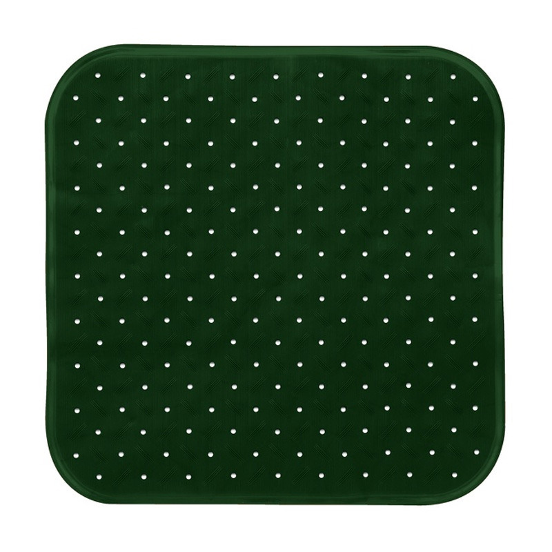 MSV Douche-bad anti-slip mat badkamer rubber groen 54 x 54 cm