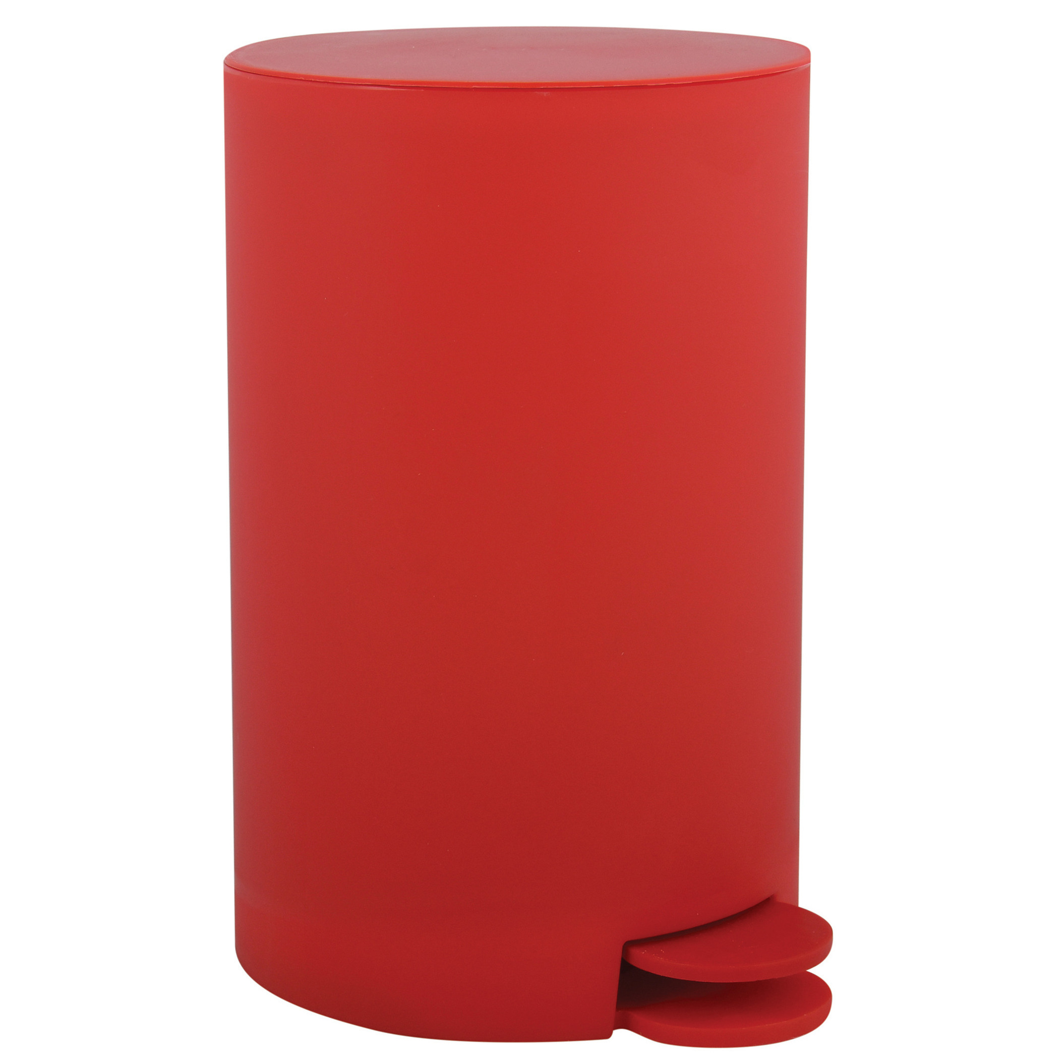 MSV kleine pedaalemmer kunststof rood 3L 15 x 27 cm Badkamer-toilet